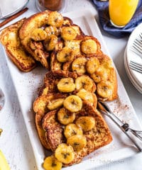 platter of banana french toast