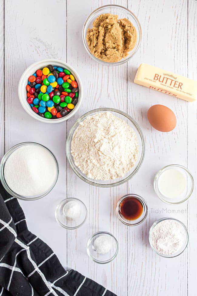 m&m cookie ingredients