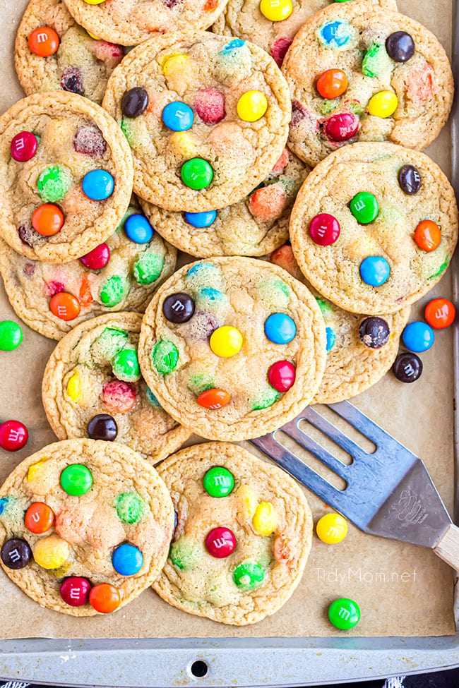 Thin and Crispy M&M Sugar Cookies