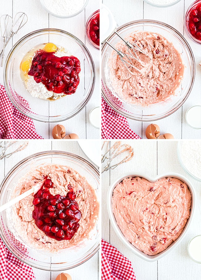 how to make cherry cake photo collage