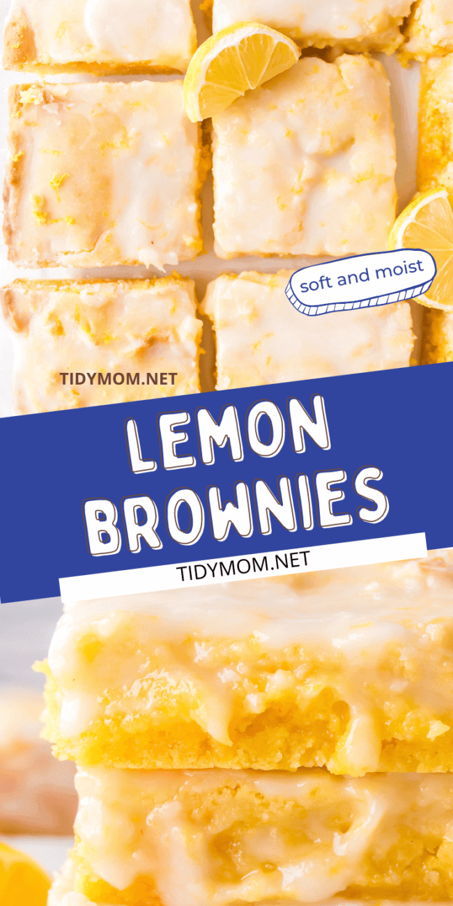 Easy Lemon Brownies photo collage