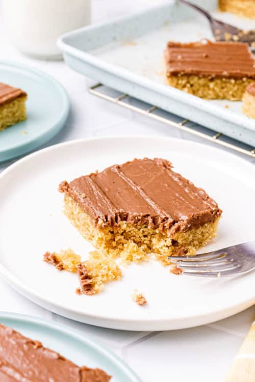 Easy Peanut Butter Texas Sheet Cake - TidyMom®