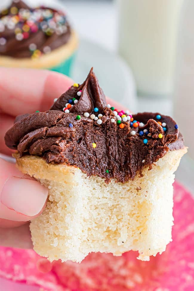 Choc-vanilla cup cakes