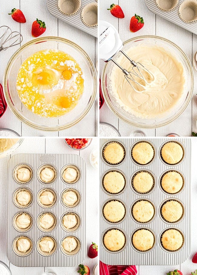 how to make french vanilla cupcakes photo collage