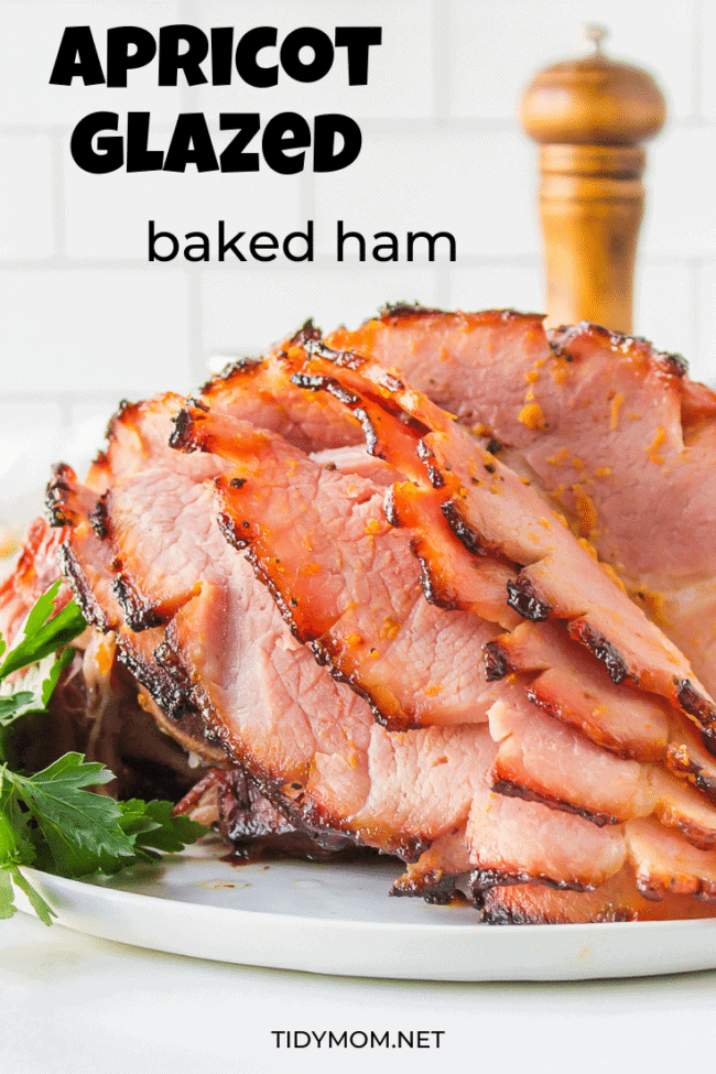 Apricot Glazed Baked Ham on a counter