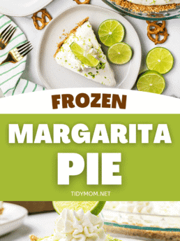 Frozen Margarita Pie sliced and plated