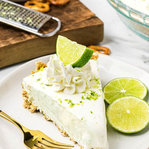 Frozen Margarita Pie with fresh limes