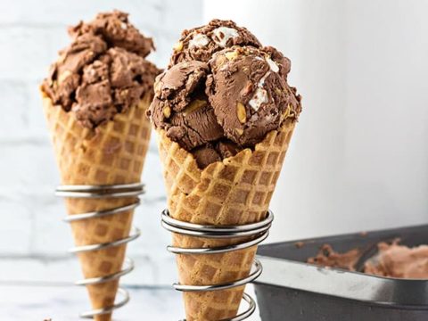 Homemade rocky road ice cream with ice best sale cream maker