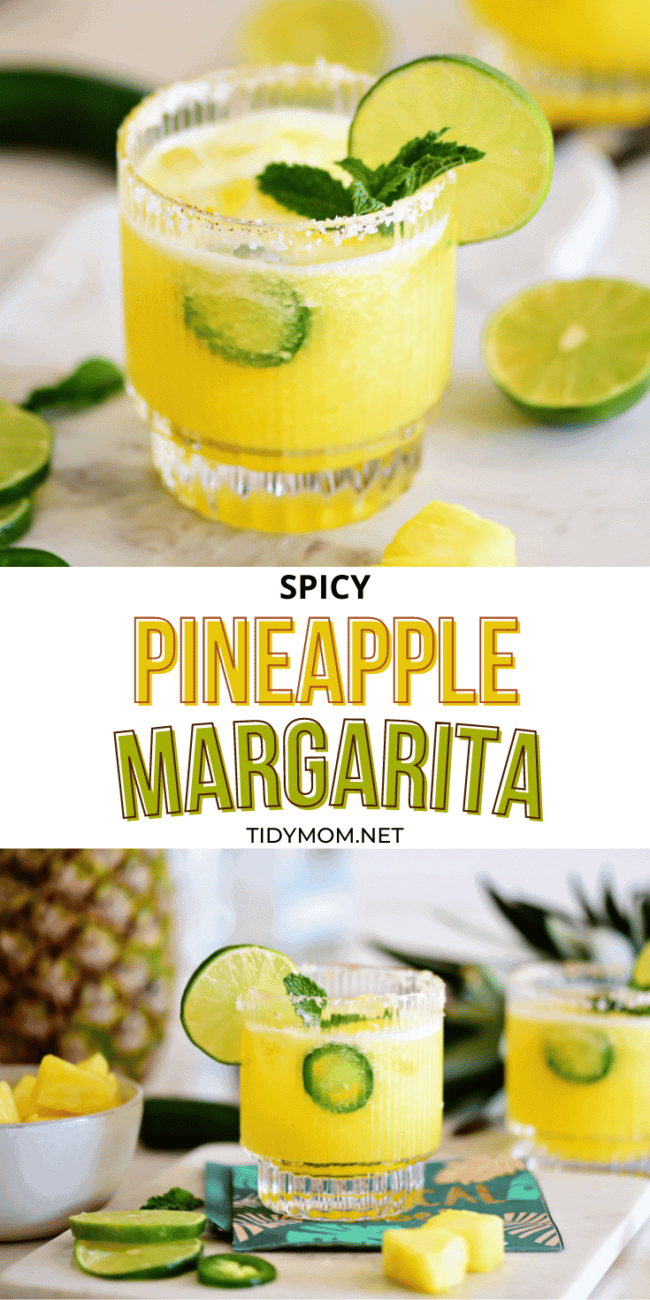 spicy pineapple margaritas with jalapeños