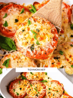 Cheesy Roasted Tomatoes photo collage
