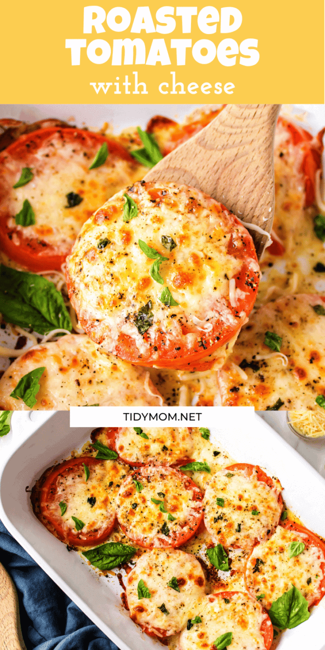 Cheesy Roasted Tomatoes photo collage