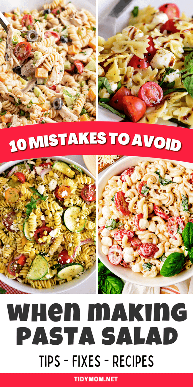 a variety of pasta salads