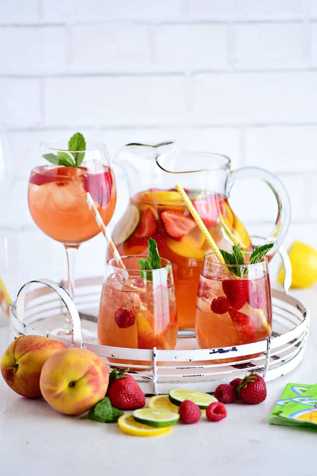 Summer Love! Peach Sangria Recipe (With Rosé) - TidyMom®