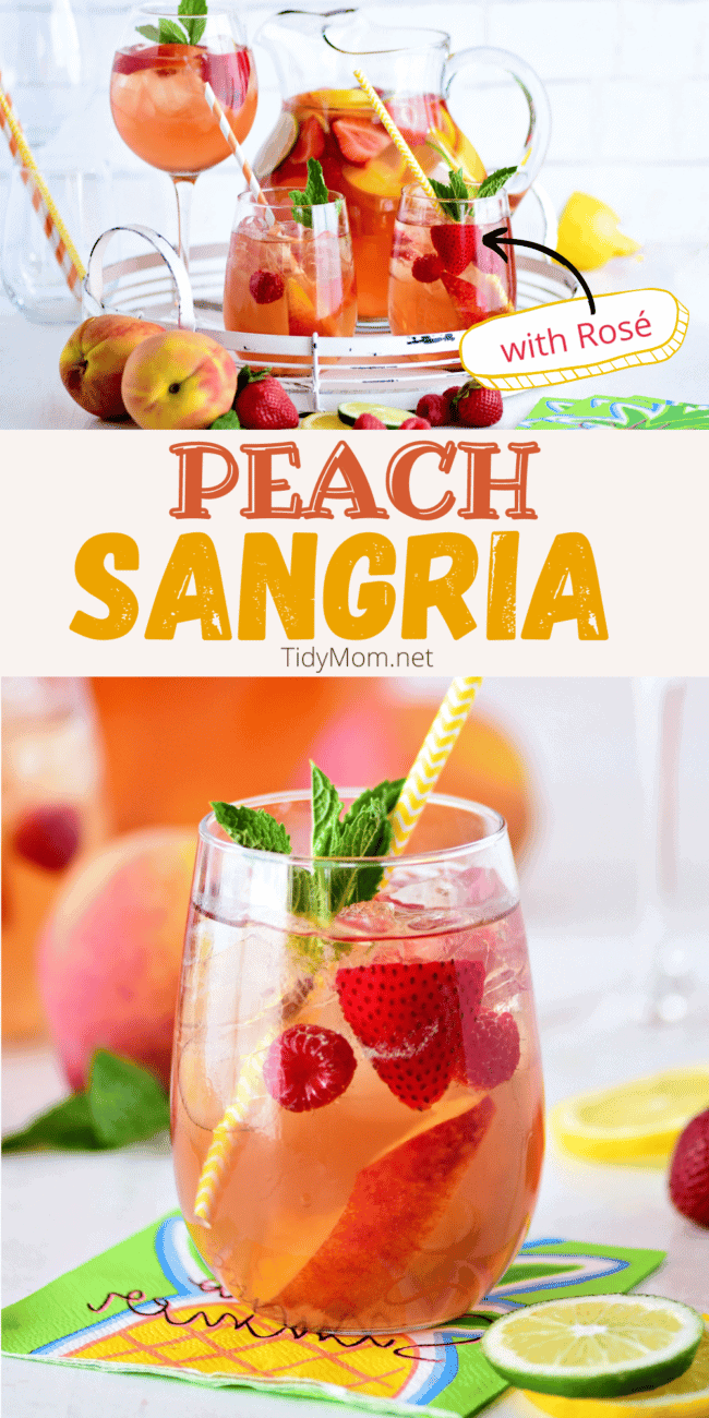 Summer Love! Peach Sangria Recipe (With Rosé) - TidyMom®