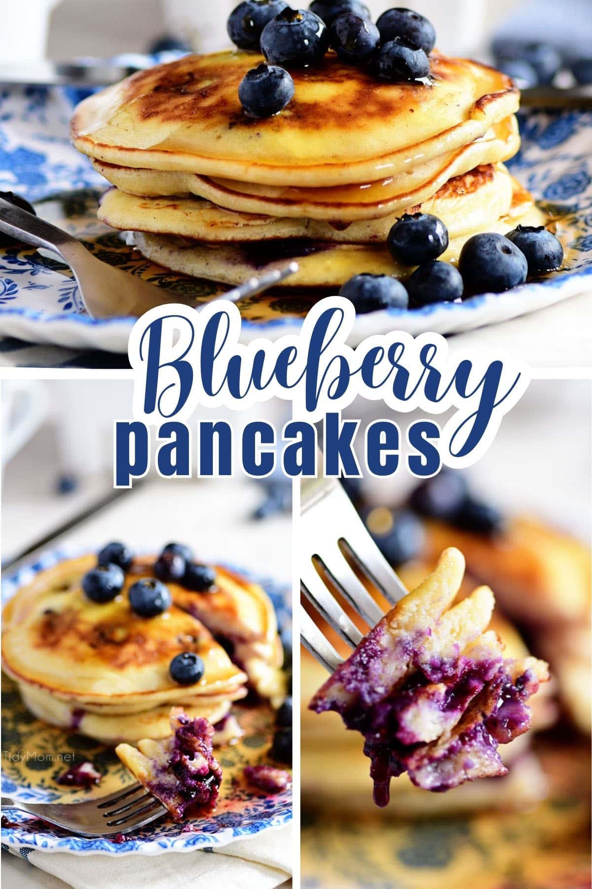 The BEST Homemade Blueberry Pancakes TidyMom®