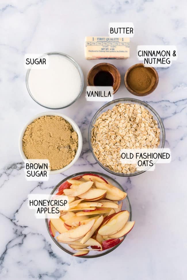 ingredients for apple crisp recipe