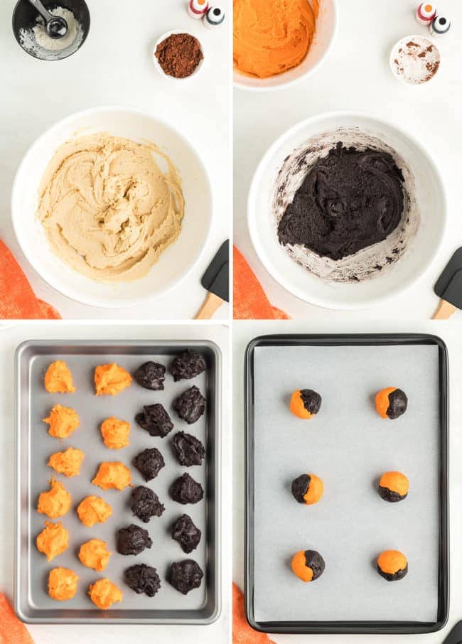 how to make Orange and Black Cookies photo collage