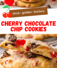 Cherry Chocolate Chip Cookies photo collage