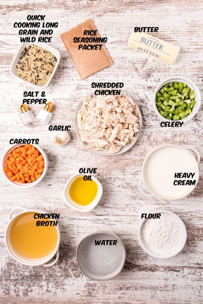 Panera Copycat Creamy Chicken And Wild Rice Soup ingredients photo