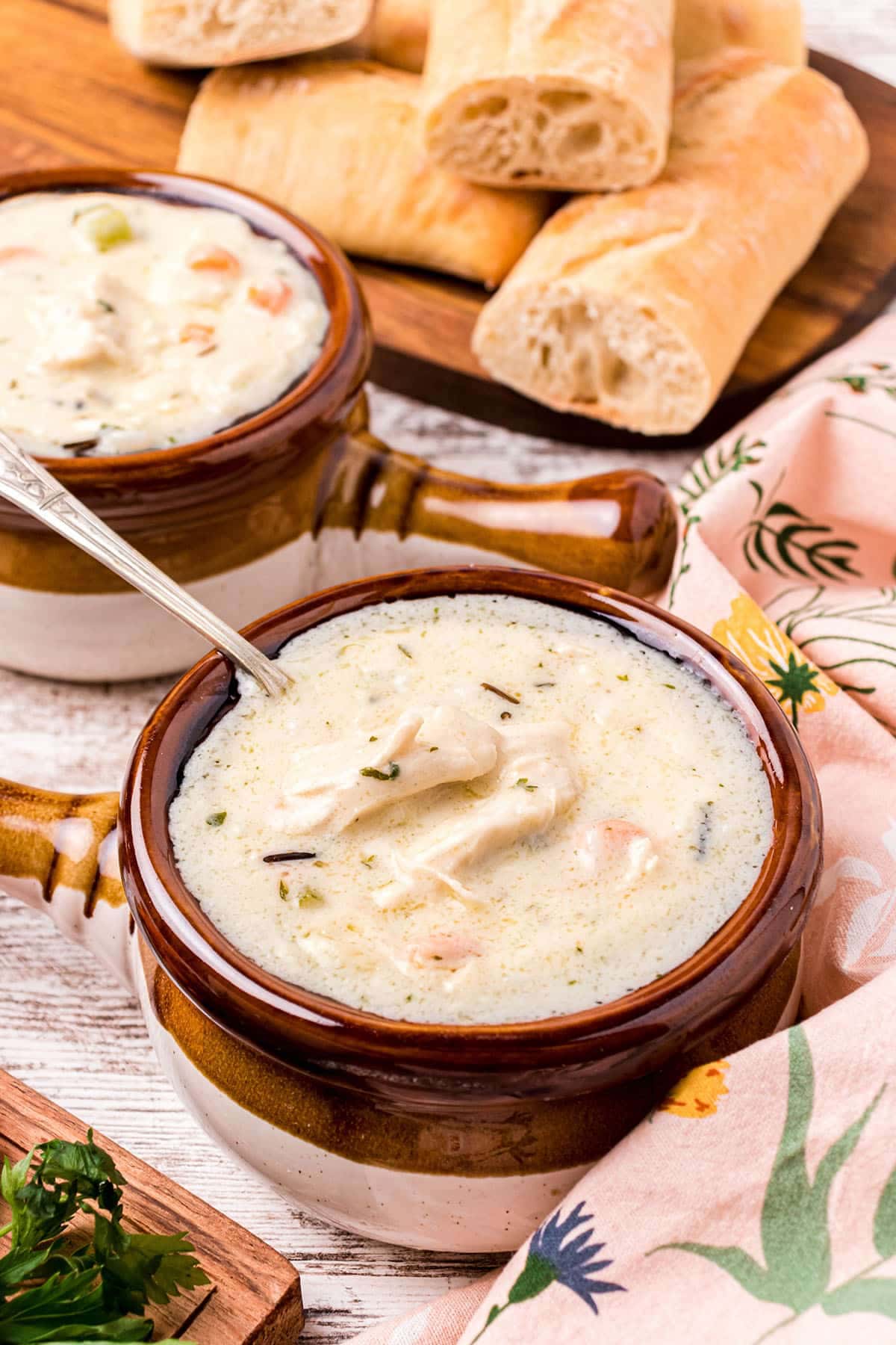 Simple Creamy Chicken and Wild Rice Soup - Mel's Kitchen Cafe