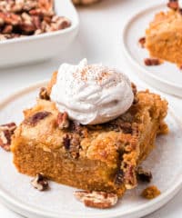 Easy pumpkin dessert with whipped cream on top
