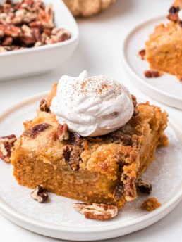 Easy pumpkin dessert with whipped cream on top