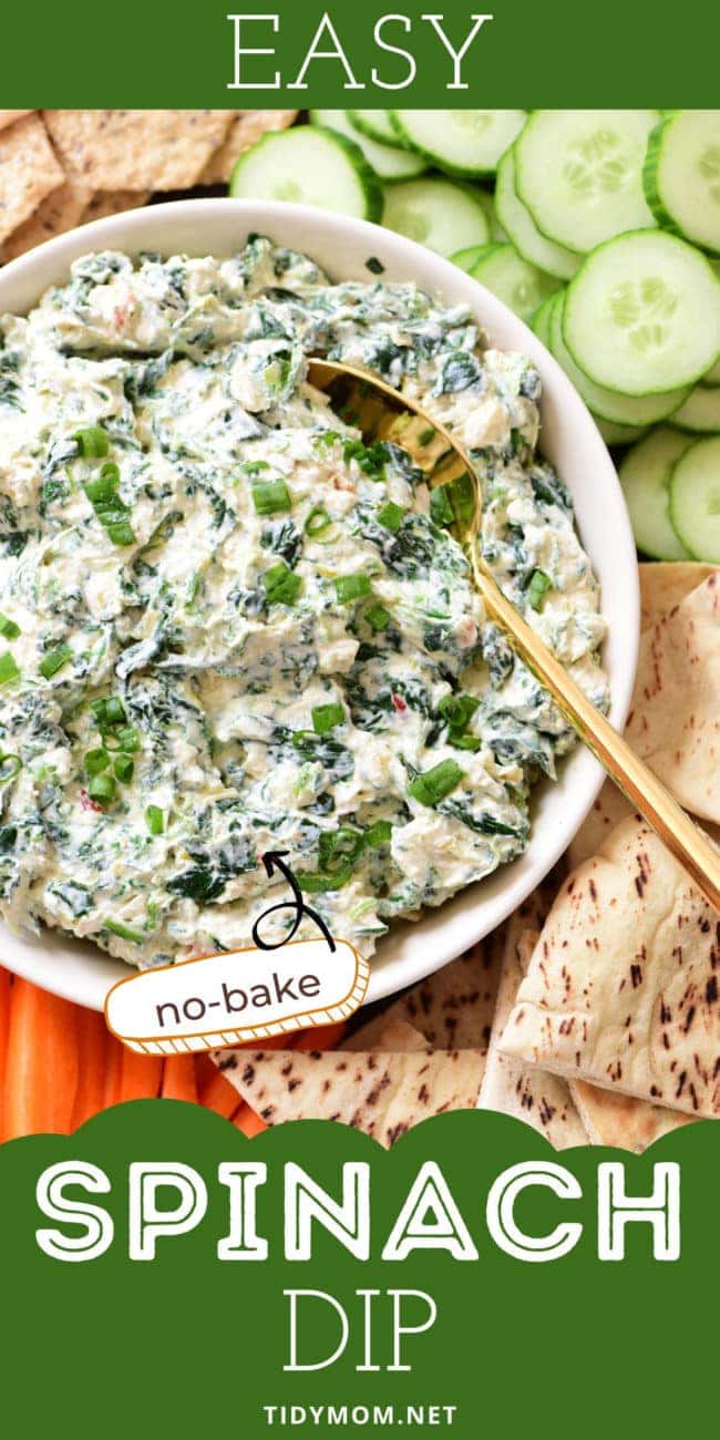 No-bake spinach dip with Knorr vegetable mix