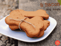 Peanut Butter & Bacon Dog Treats {Gluten-Free}