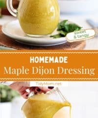 homemade Maple Dijon Dressing collage