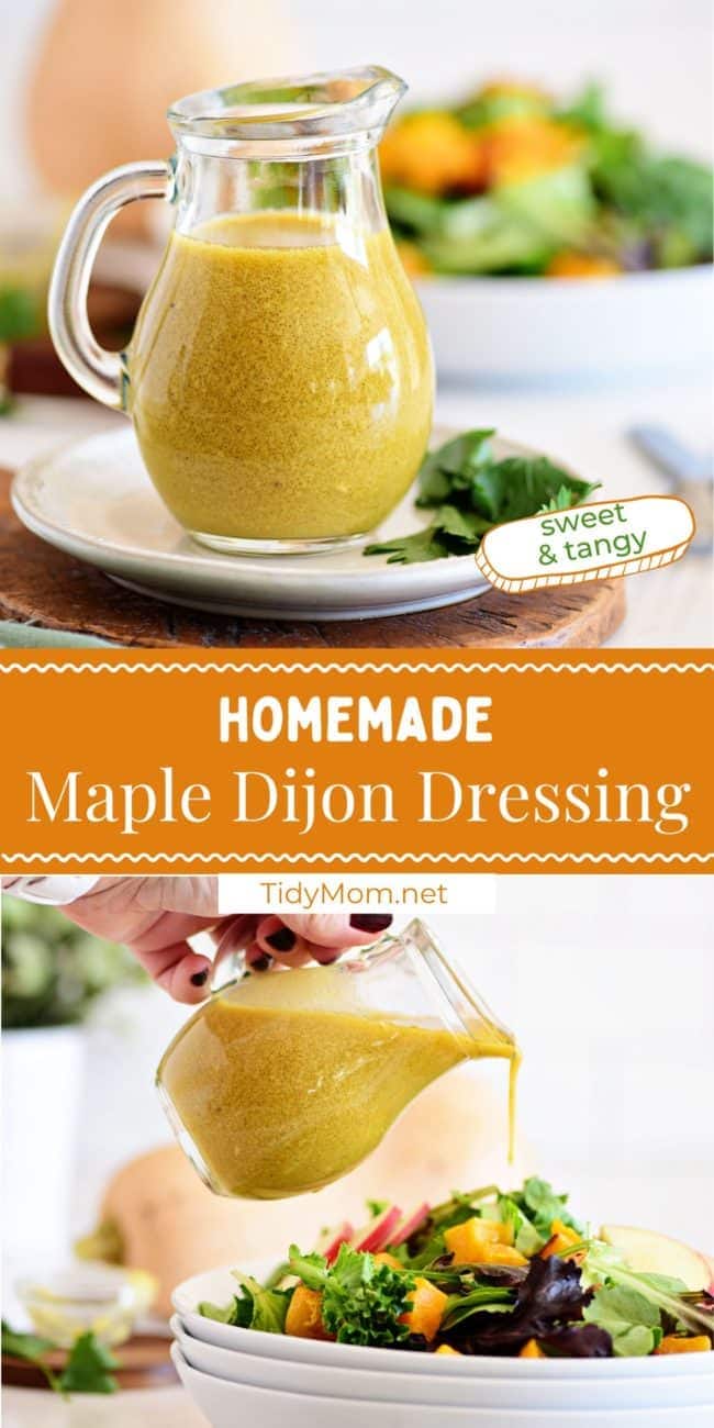 homemade Maple Dijon Dressing collage