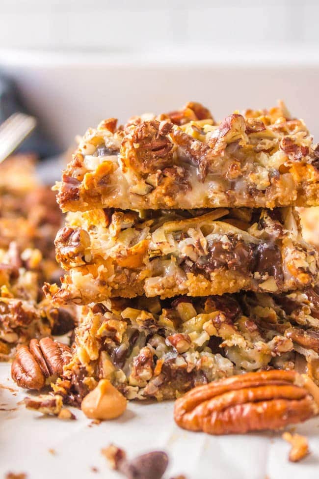 Three magic bars stacked on each other