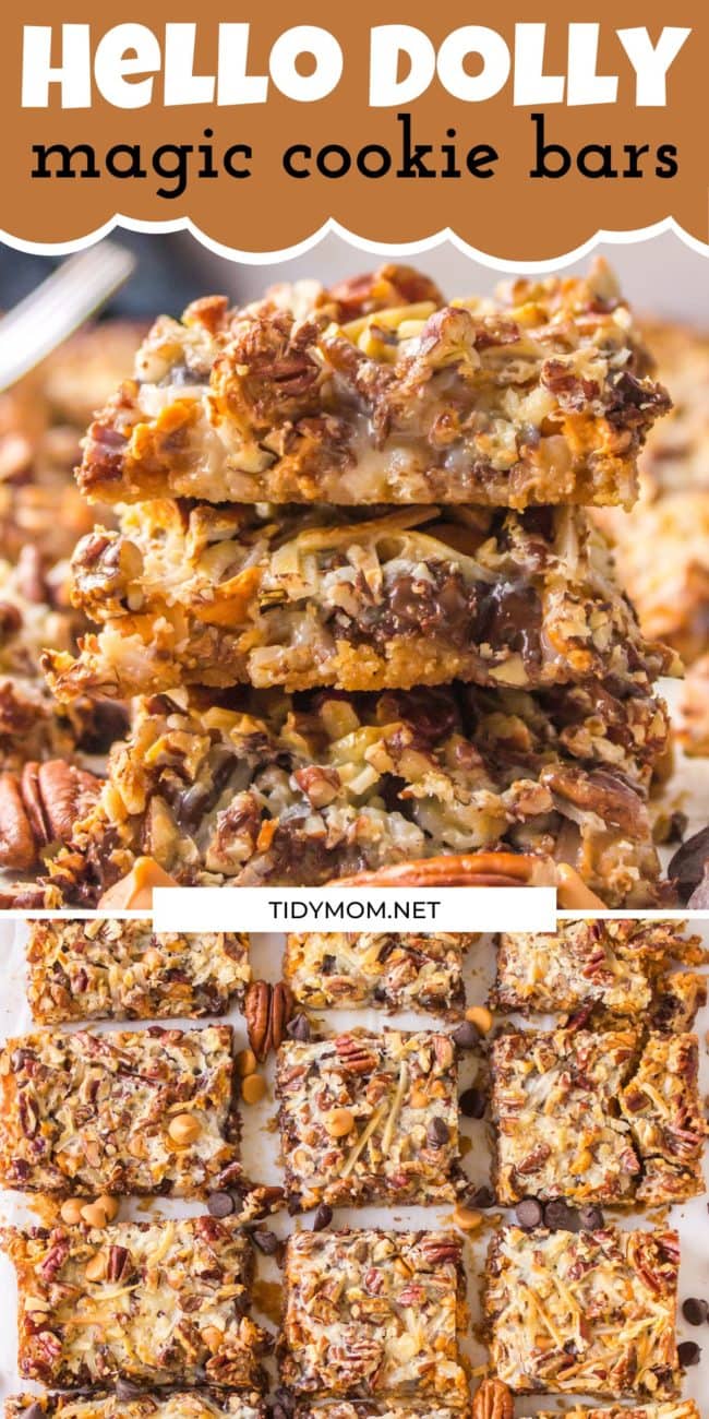 magic cookie bars photo collage