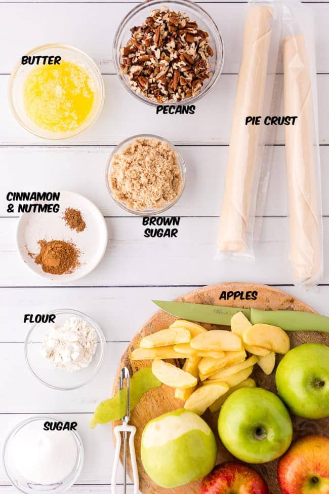 Pecan Apple Upside-Down Pie ingredients