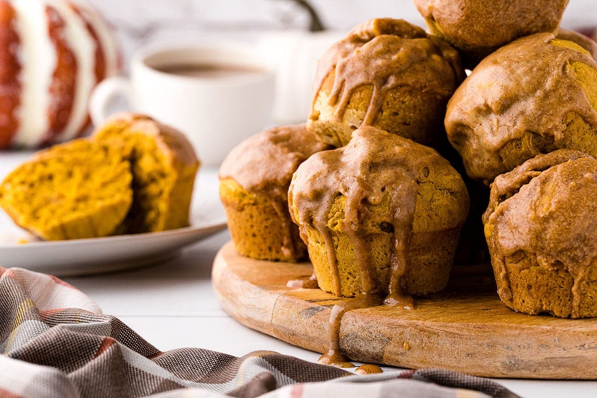 Glazed Pumpkin Doughnut Muffin Recipe