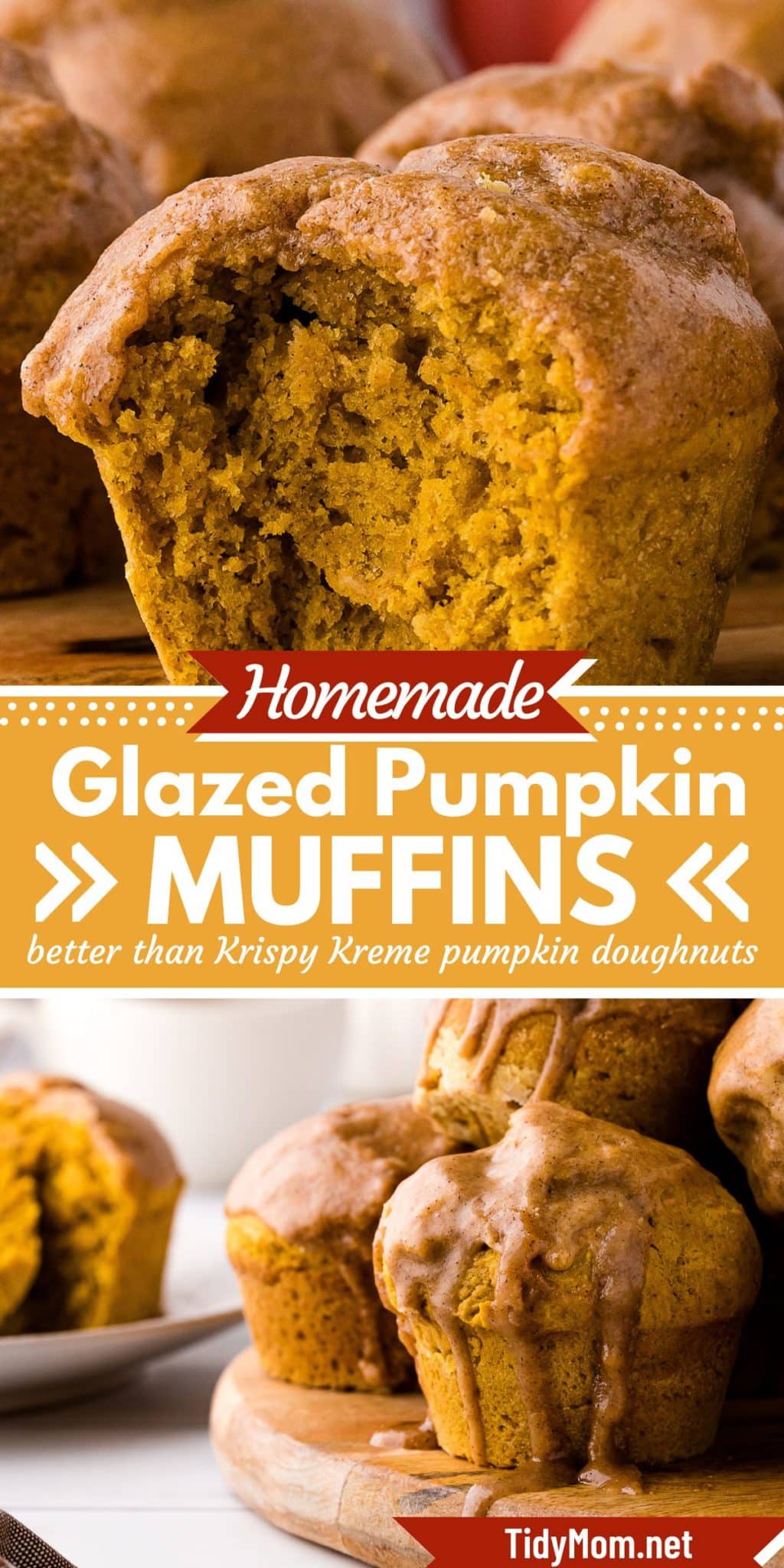 Glazed Pumpkin Doughnut Muffin Recipe