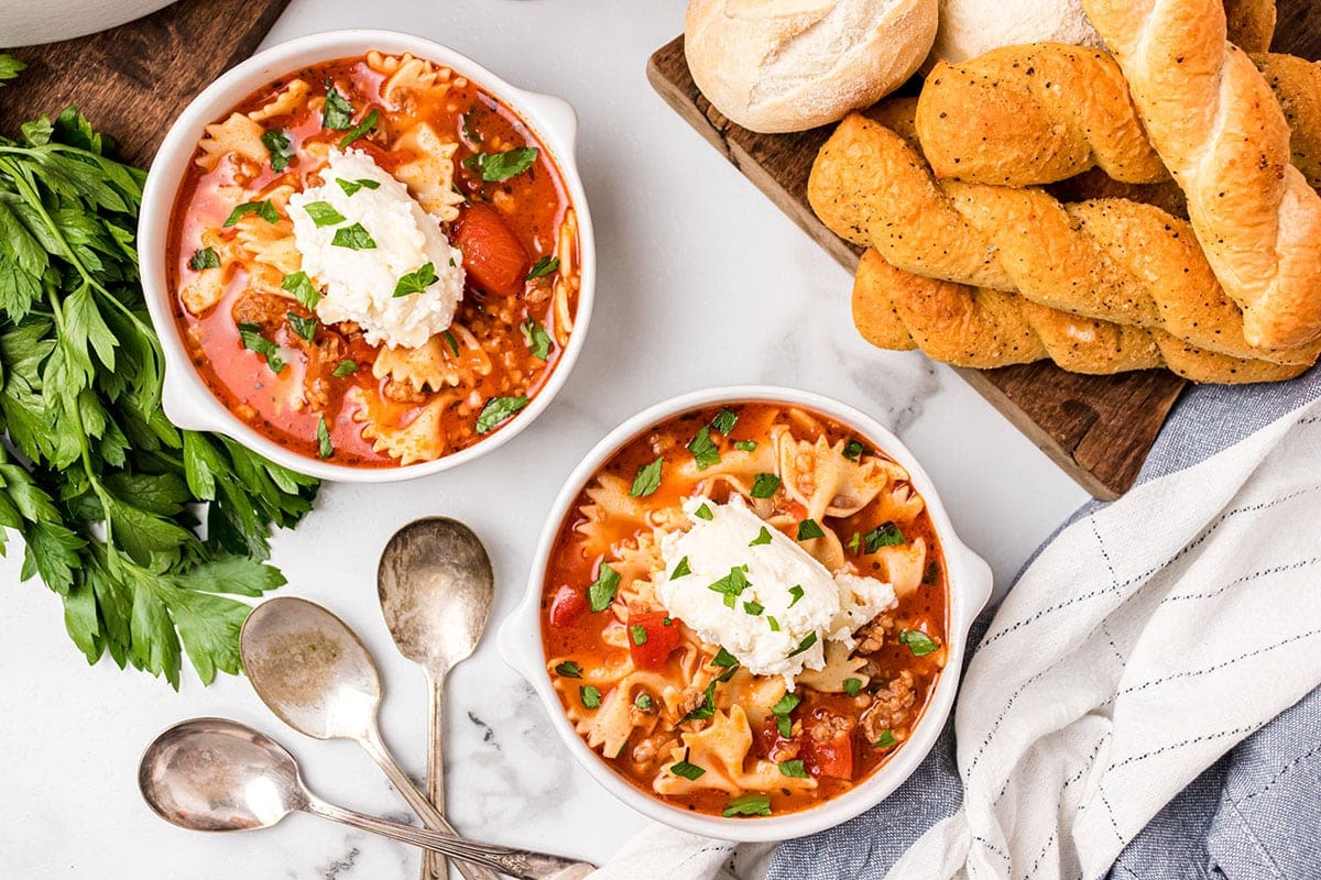 Lasagna Soup Recipe & Salsiccia (Italian Sausage) - TidyMom®