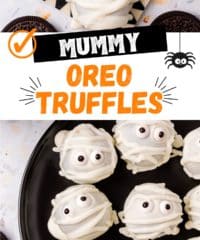 Fun Halloween mummy truffles made with Oreo cookies