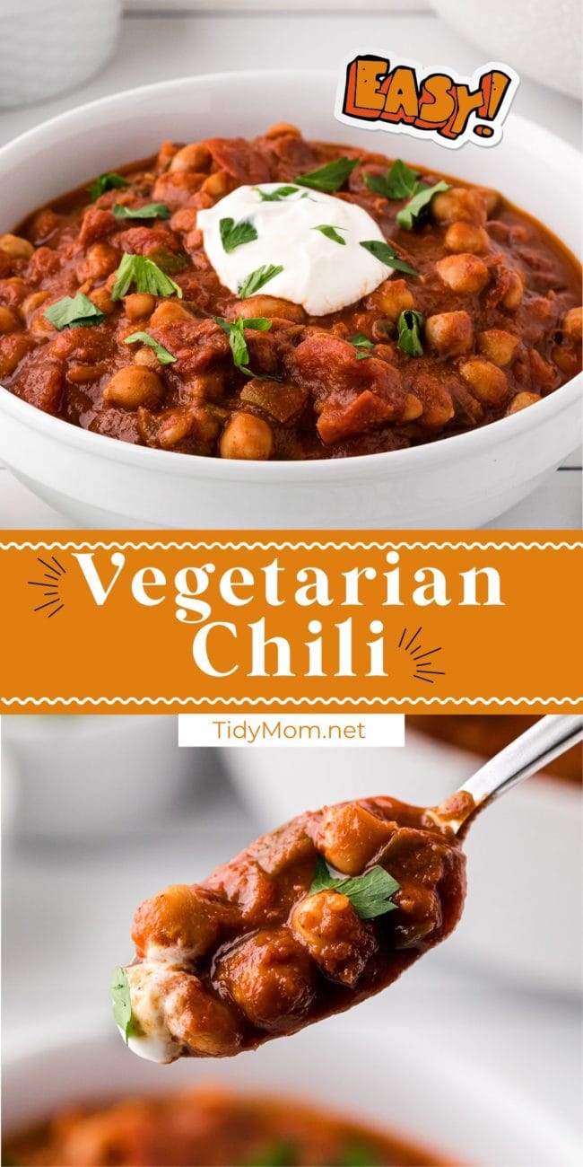 Smoky Vegetarian Chili photo collage