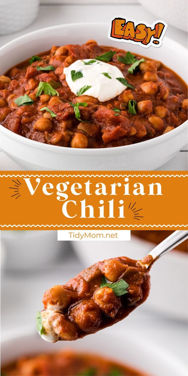 Smoky Vegetarian Chili & Fire Roasted Tomatoes TidyMom®