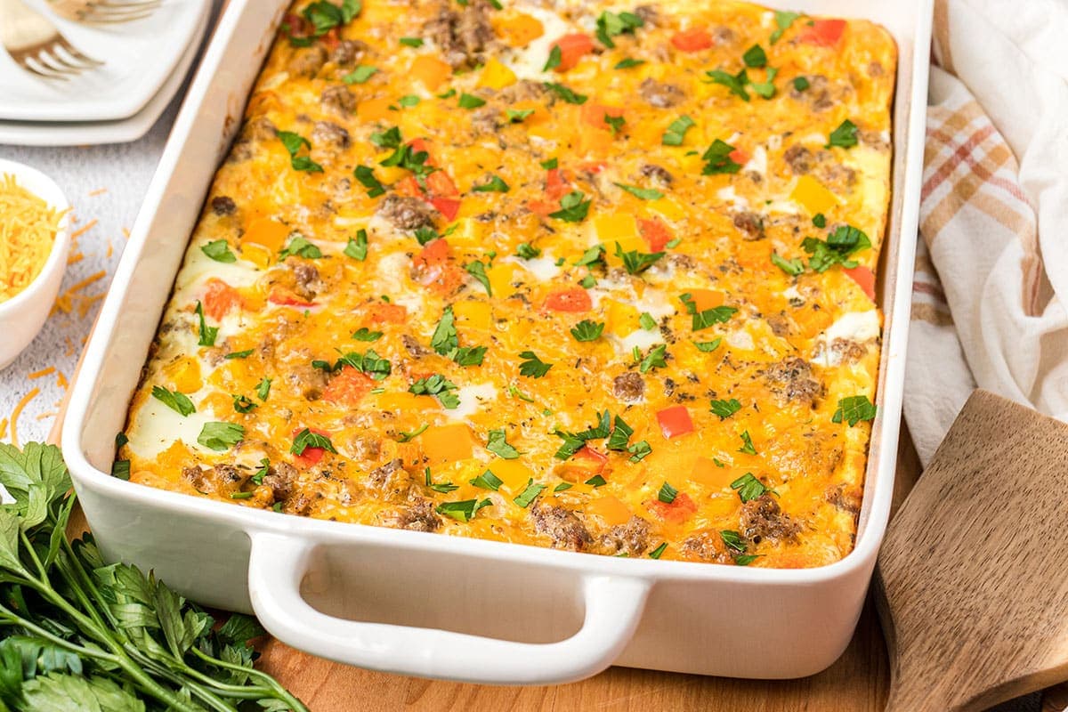 Easy Breakfast Casserole (Sausage, Egg, & Cheese) - TidyMom®