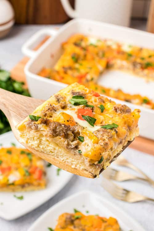 Easy Breakfast Casserole (Sausage, Egg, & Cheese) - TidyMom®