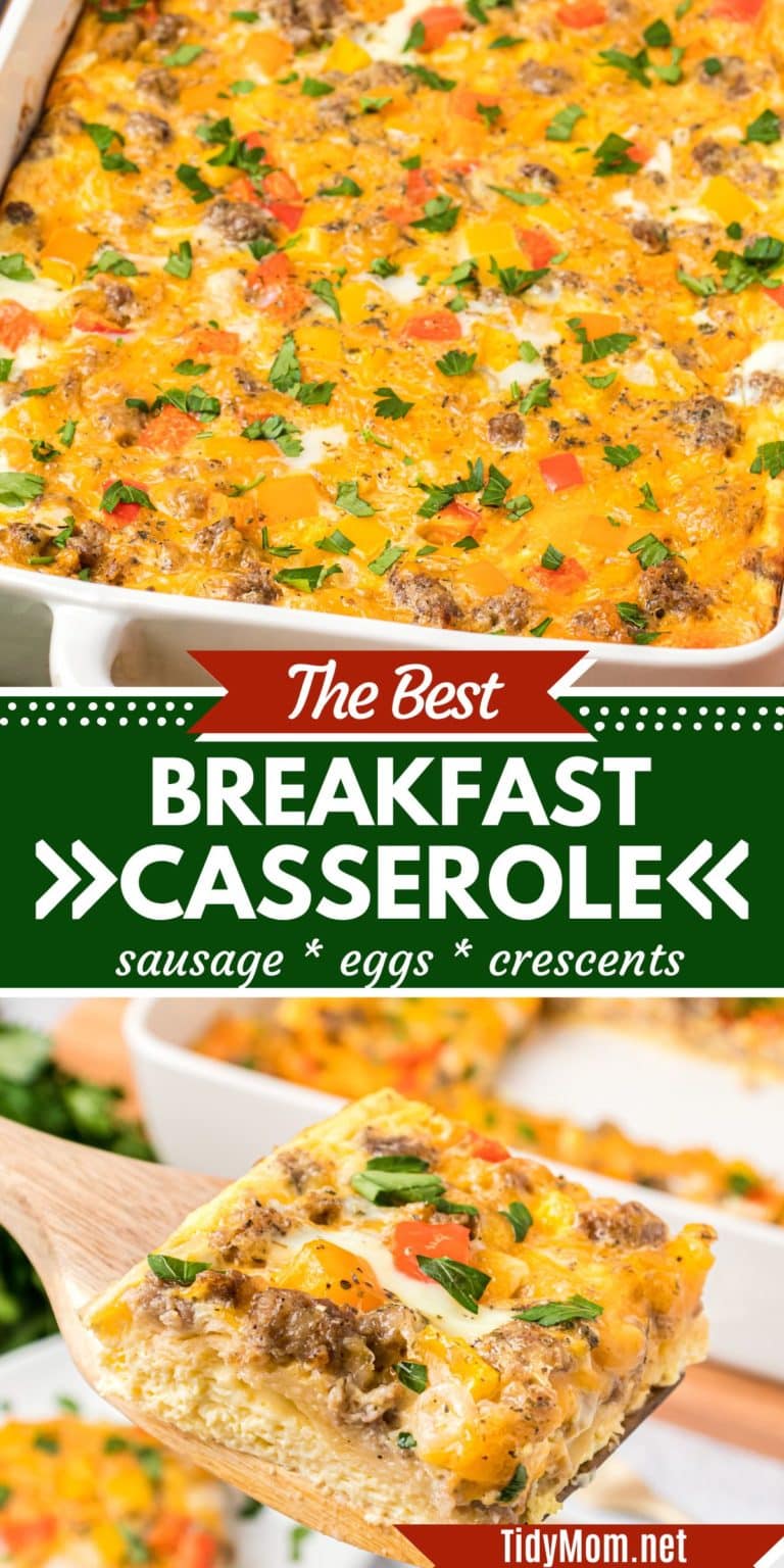 Easy Breakfast Casserole (Sausage, Egg, & Cheese) TidyMom®