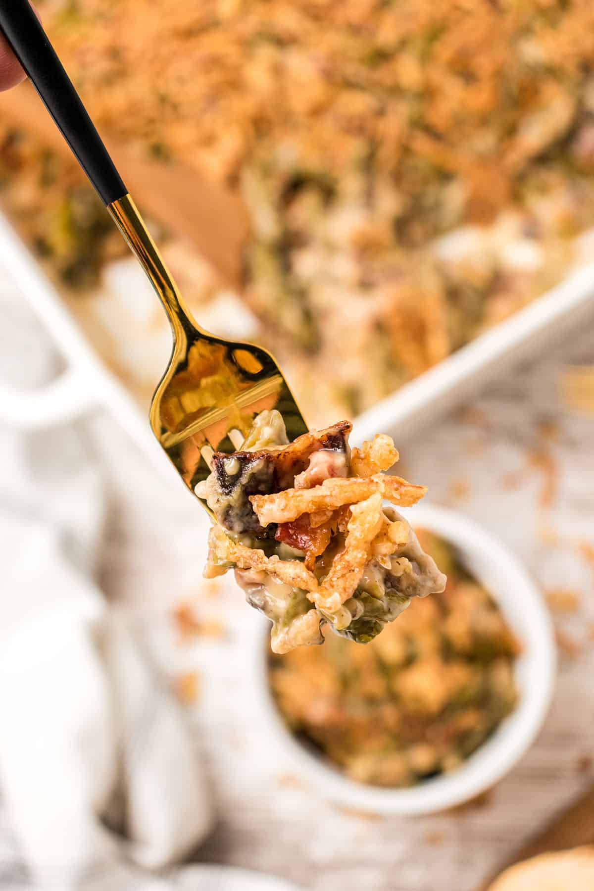 Bacon Green Bean Casserole (With Cheese Too!) - TidyMom®