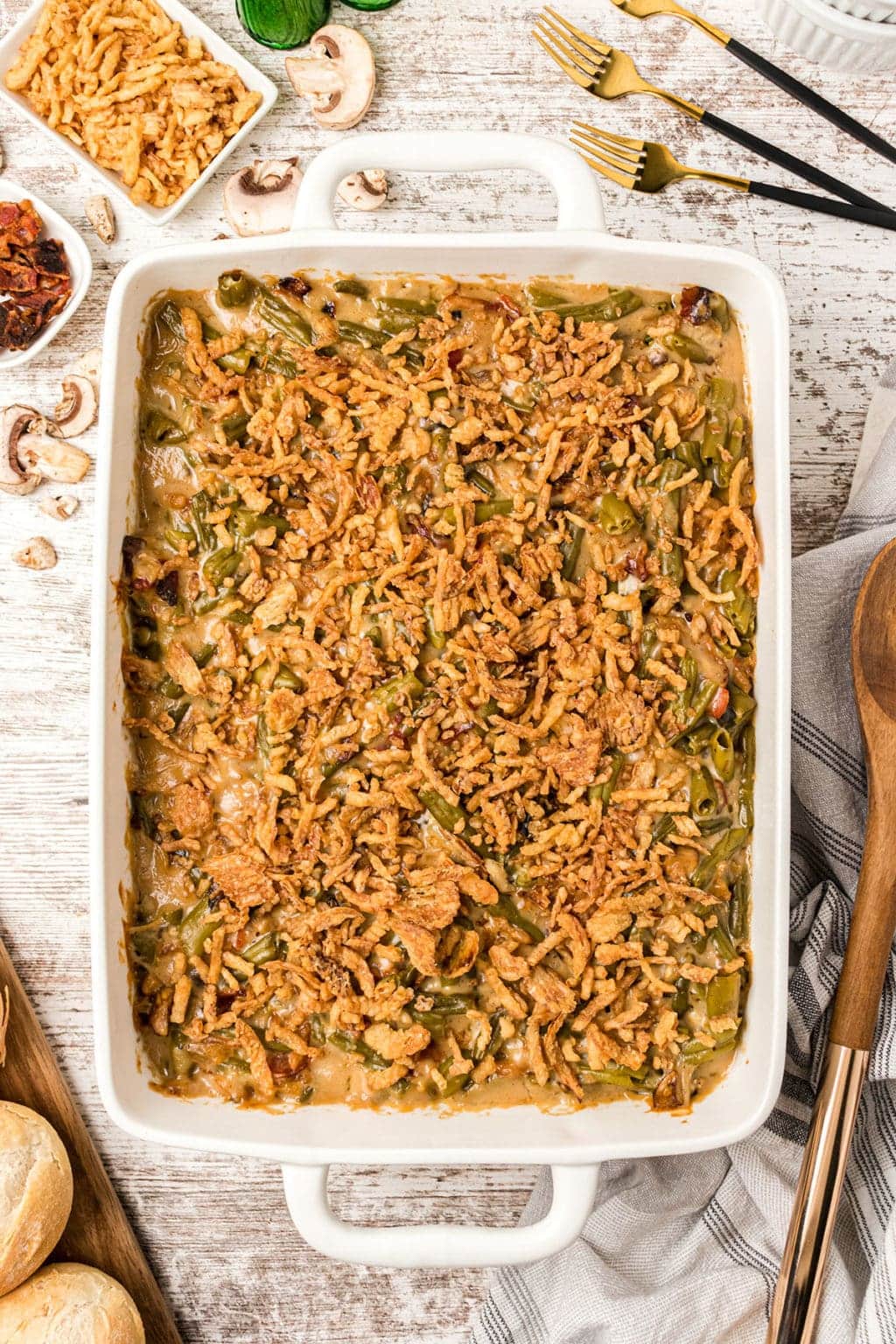 Bacon Green Bean Casserole (With Cheese Too!) - TidyMom®