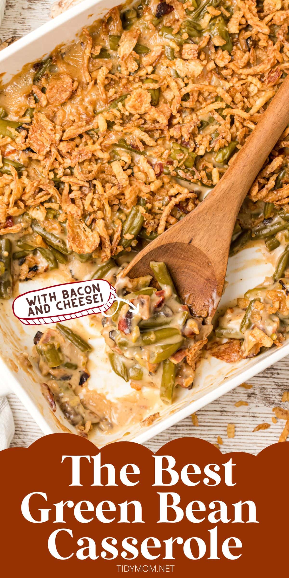 Bacon Green Bean Casserole (With Cheese Too!) - TidyMom®