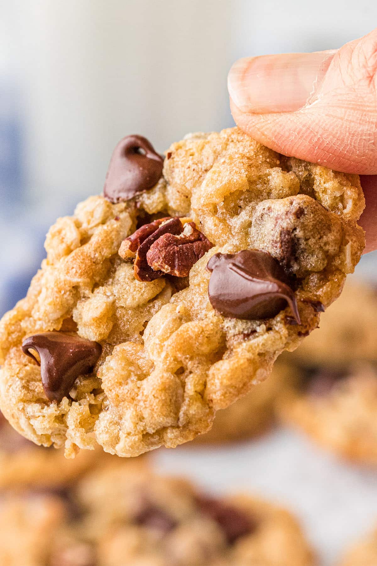 Ranger Cookies Oatmeal Cookie Recipe TidyMom   Ranger Cookies Close Pic 