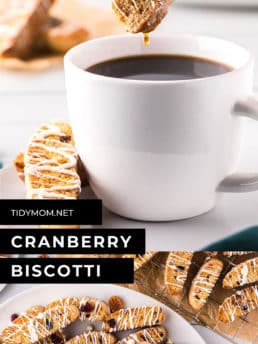 homemade biscotti and a hot cup of coffee