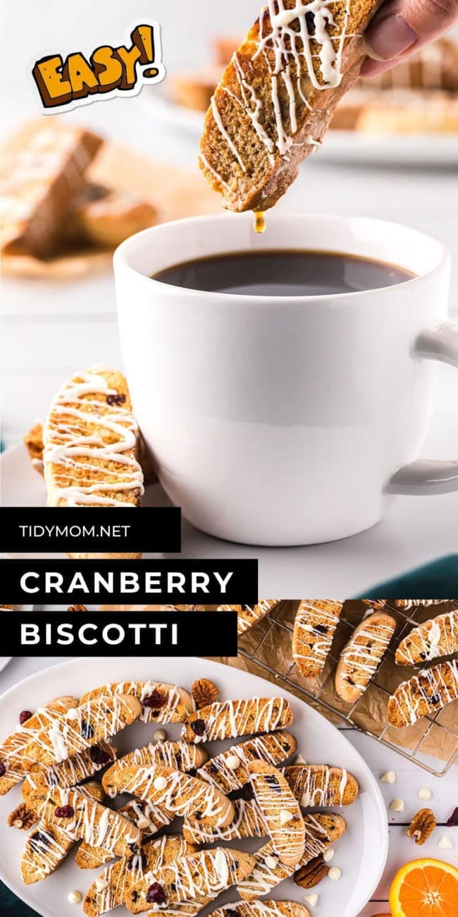 homemade biscotti and a hot cup of coffee