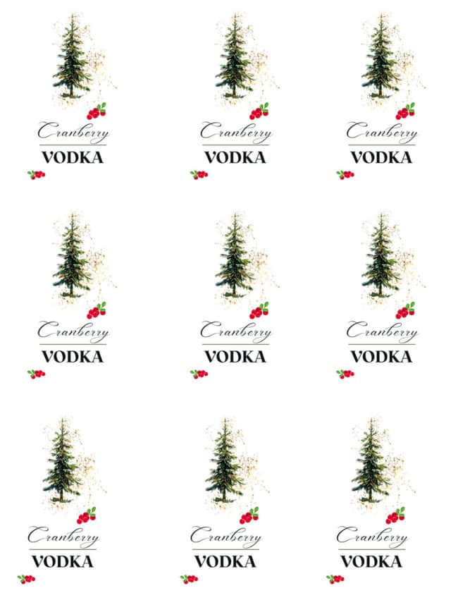 tags to print for cranberry vodka
