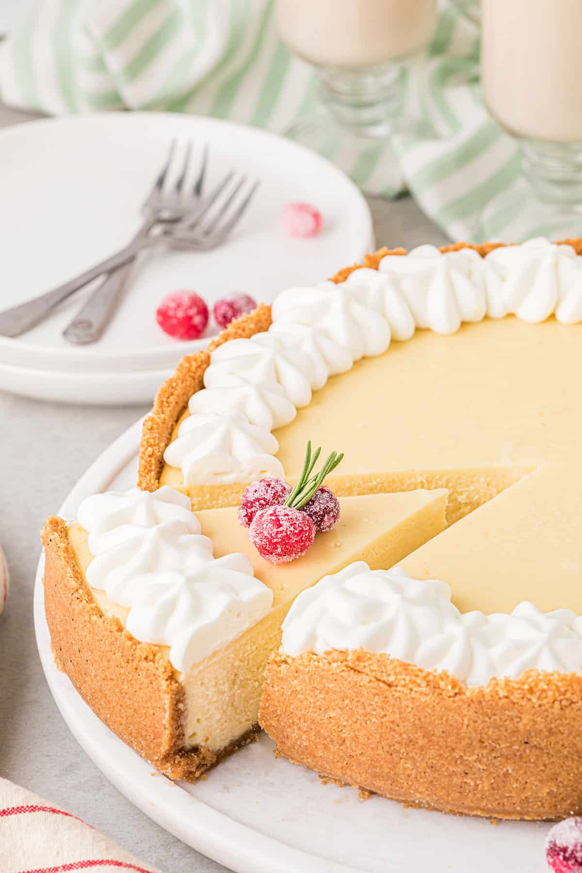 Eggnog Cheesecake Recipe With Rum (Or Not!) - TidyMom®